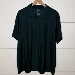 FLX • Men's Luxury Soft Wander Polo in Green Size XXL